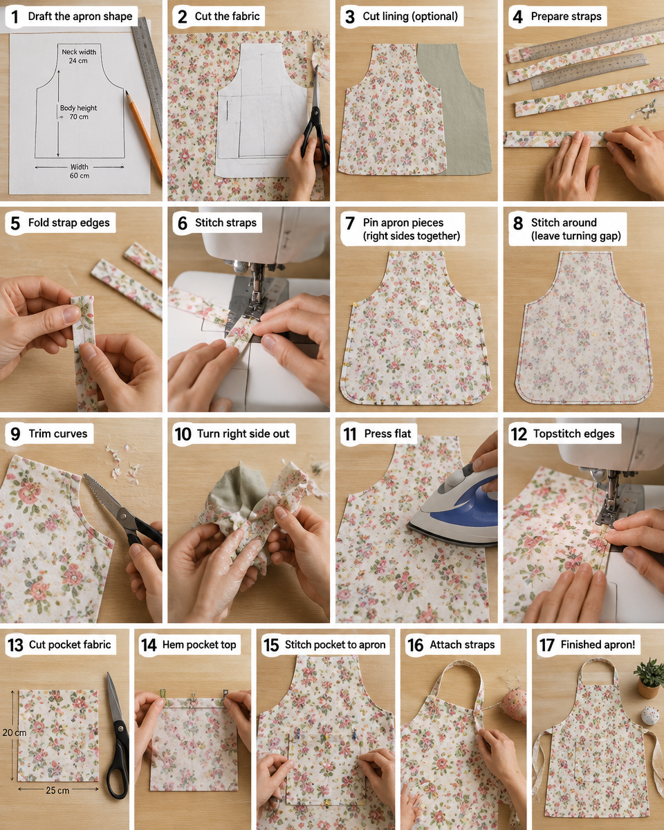 easy apron sewing pattern