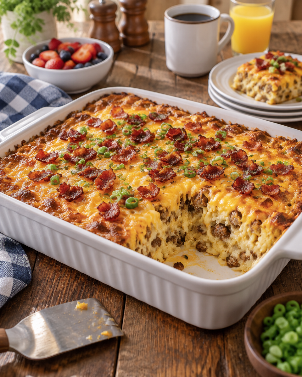 Easy Breakfast Casserole with Hashbrowns