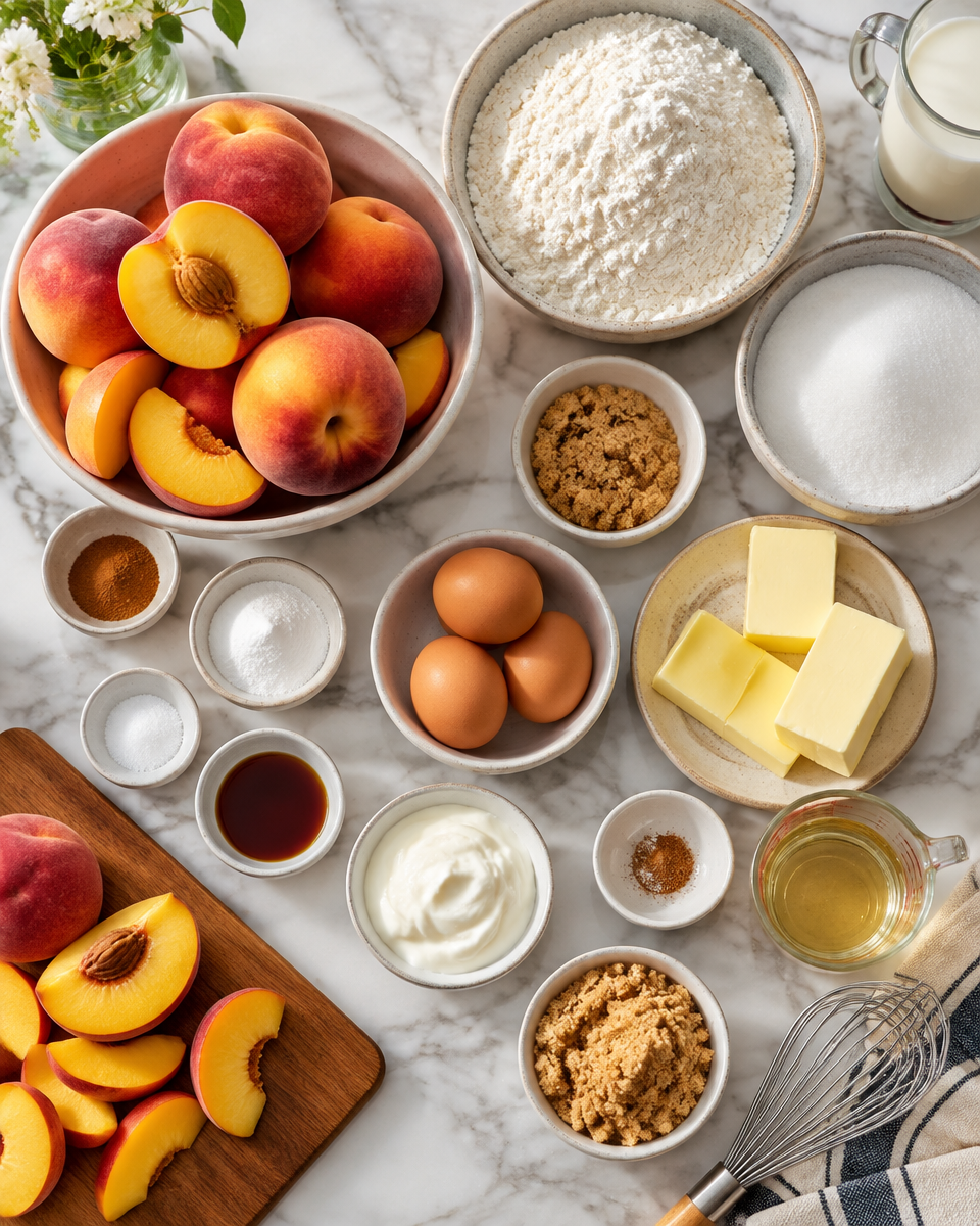 Easy Peach Cobbler Pound Cake Recipe