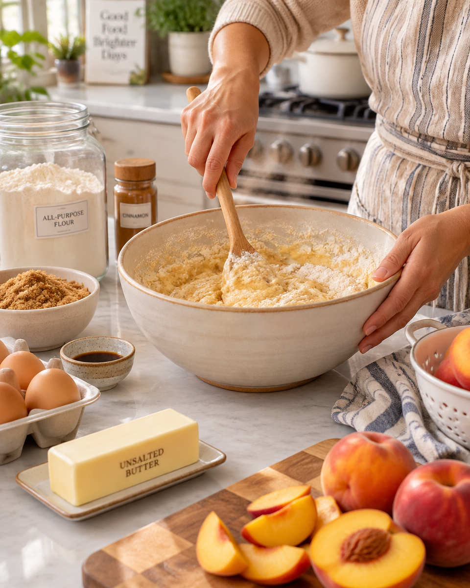 peach cobbler pound cake