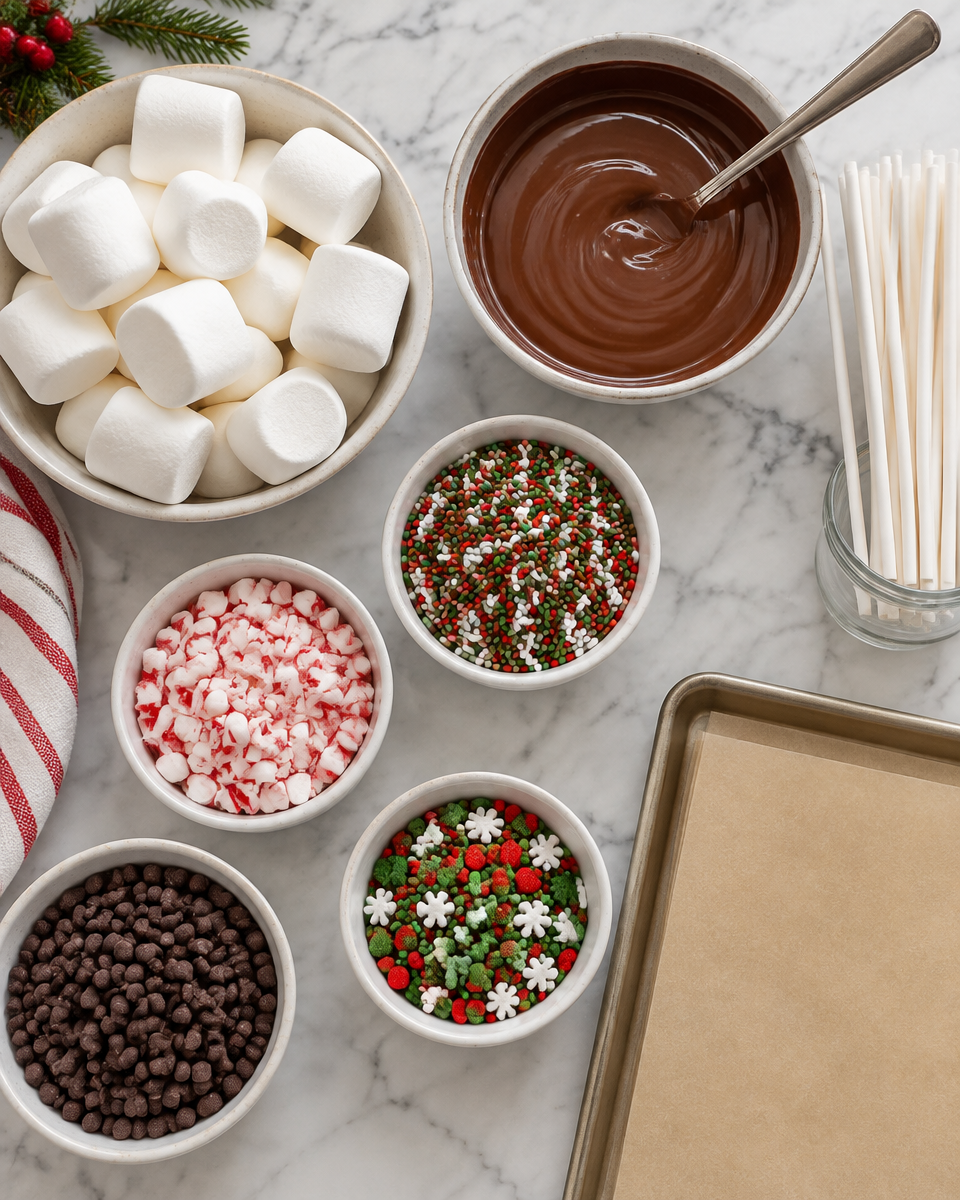 Easy Christmas Marshmallow Pops Recipe