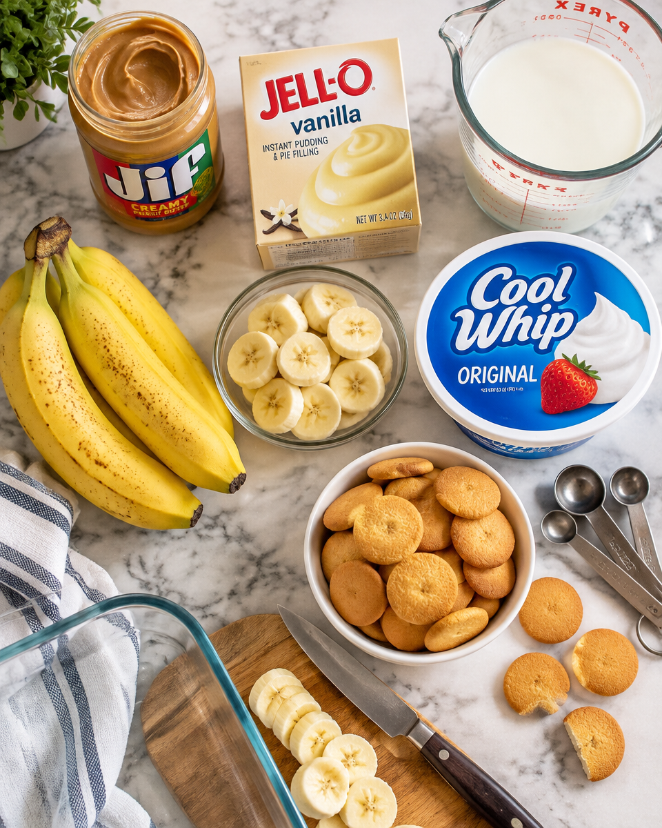 peanut butter banana pudding