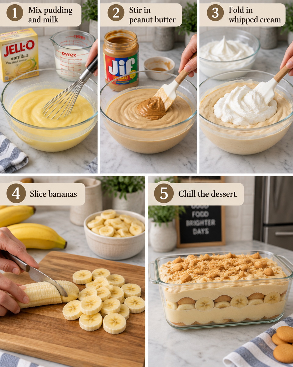 peanut butter banana pudding