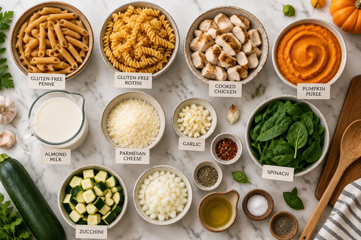 Glutenfreie Pumpkin Chicken Alfredo