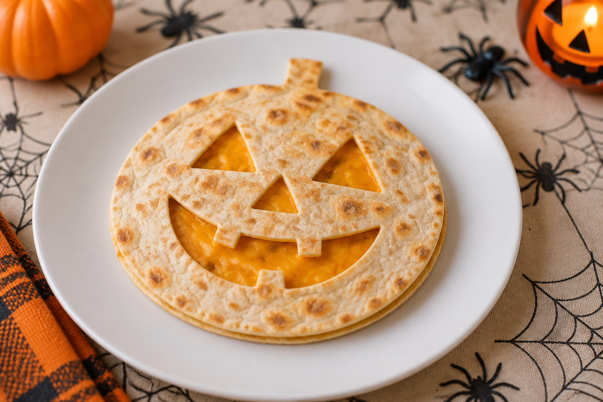 Glutenfreie Jack-o'-Lantern Breakfast Quesadillas to Delight Your Mornings