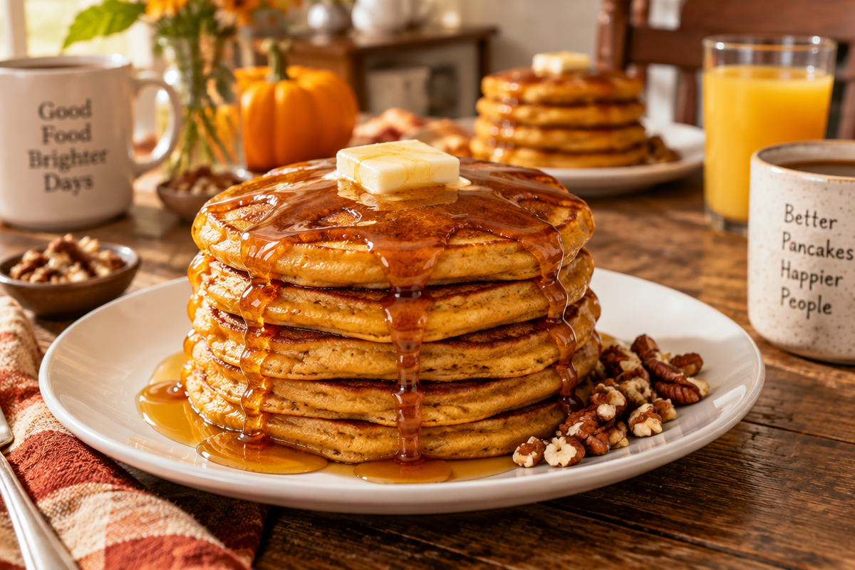 Glutenfreie Pumpkin Pancakes