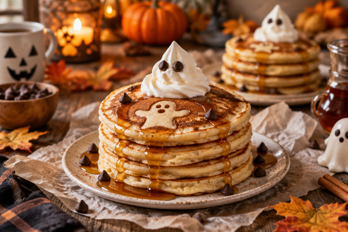 Hauntingly Good Glutenfreie Ghost Pancakes for Halloween Fun