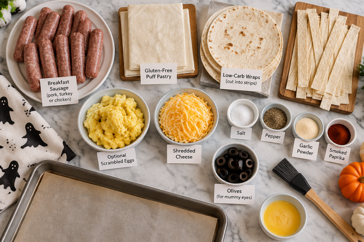 Delicious Glutenfreie Mummy Breakfast Sausage Rolls Recipe