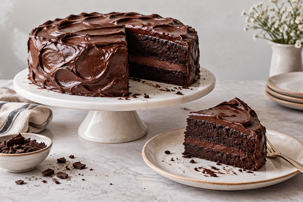 Decadent Glutenfreier Flourless "Bloody" Chocolate Cake Recipe