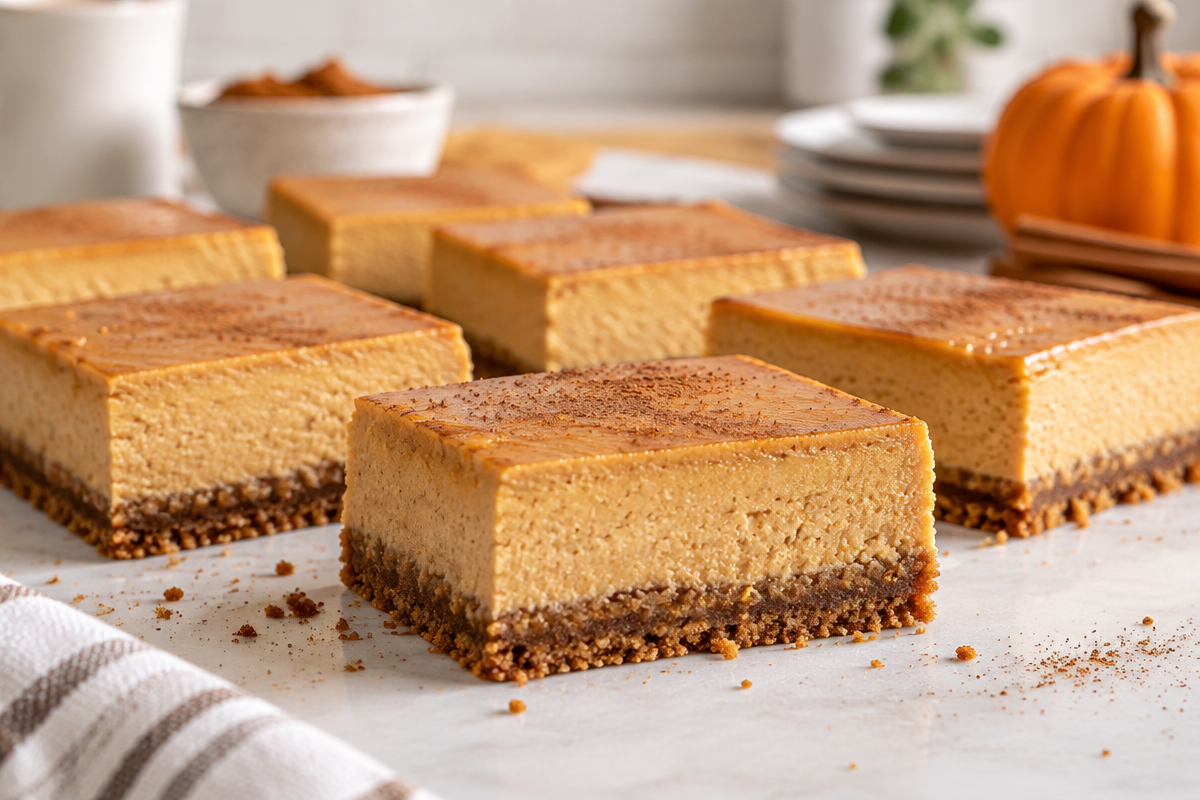 Glutenfreie Pumpkin Cheesecake Bars