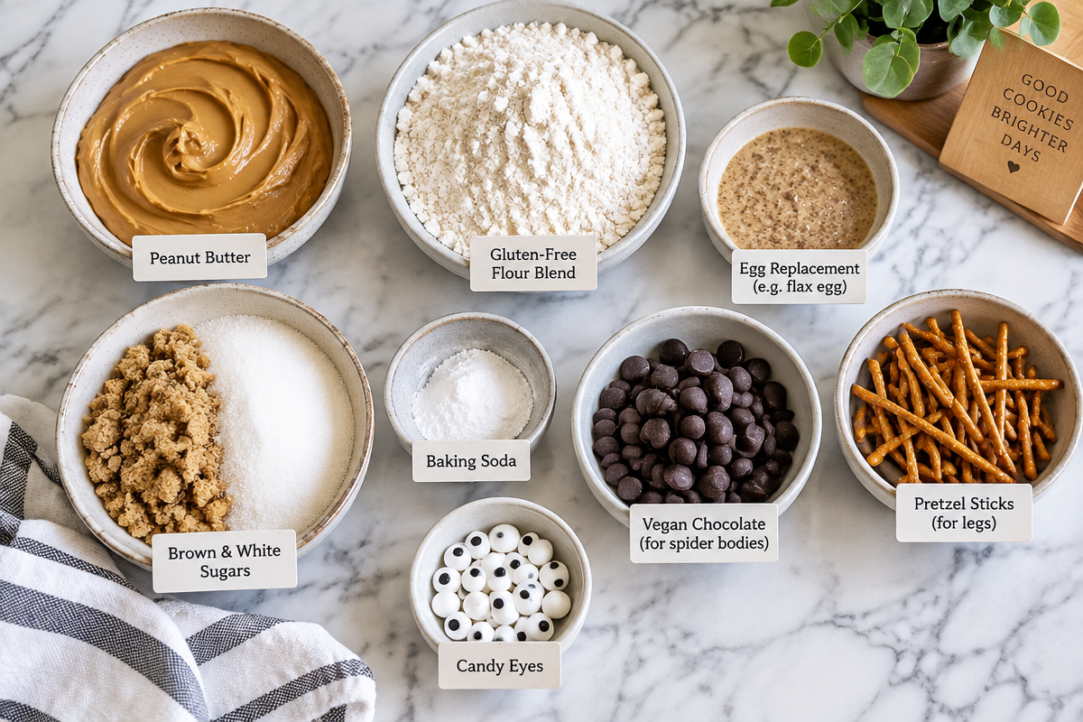 Glutenfreie Peanut Butter Spider Cookies