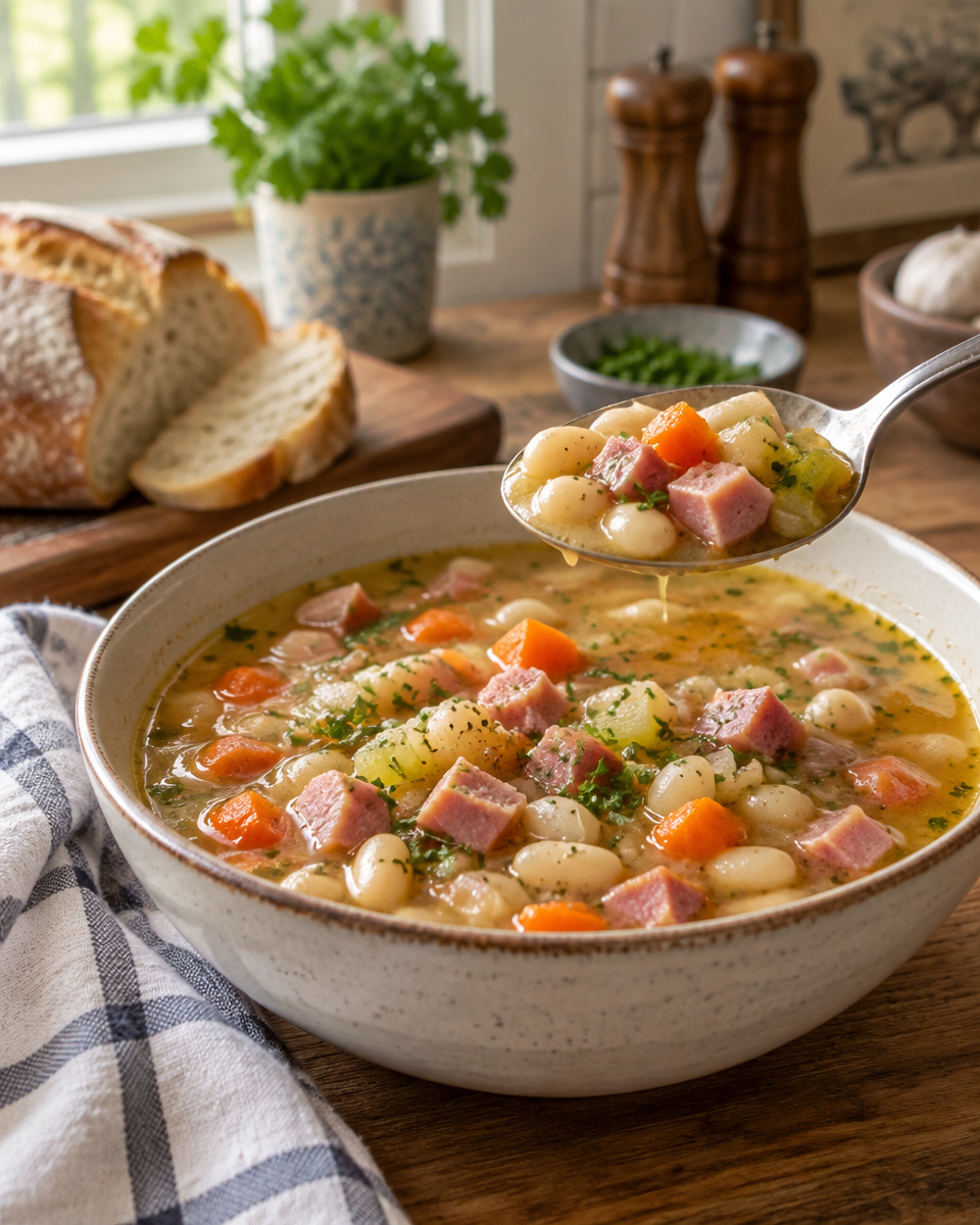 white bean ham soup