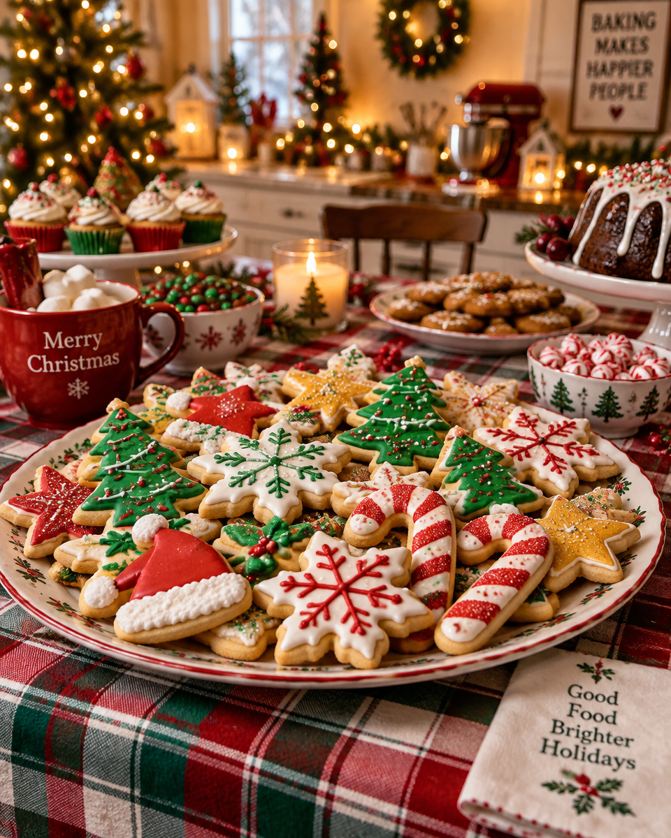 frosted christmas cookies