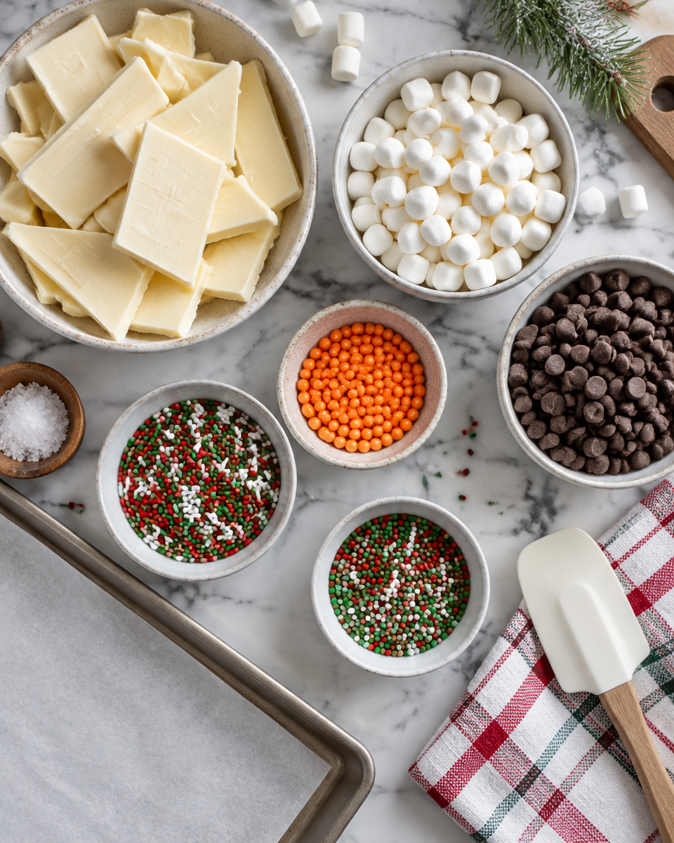 Easy Snowman Chocolate Bark Recipe