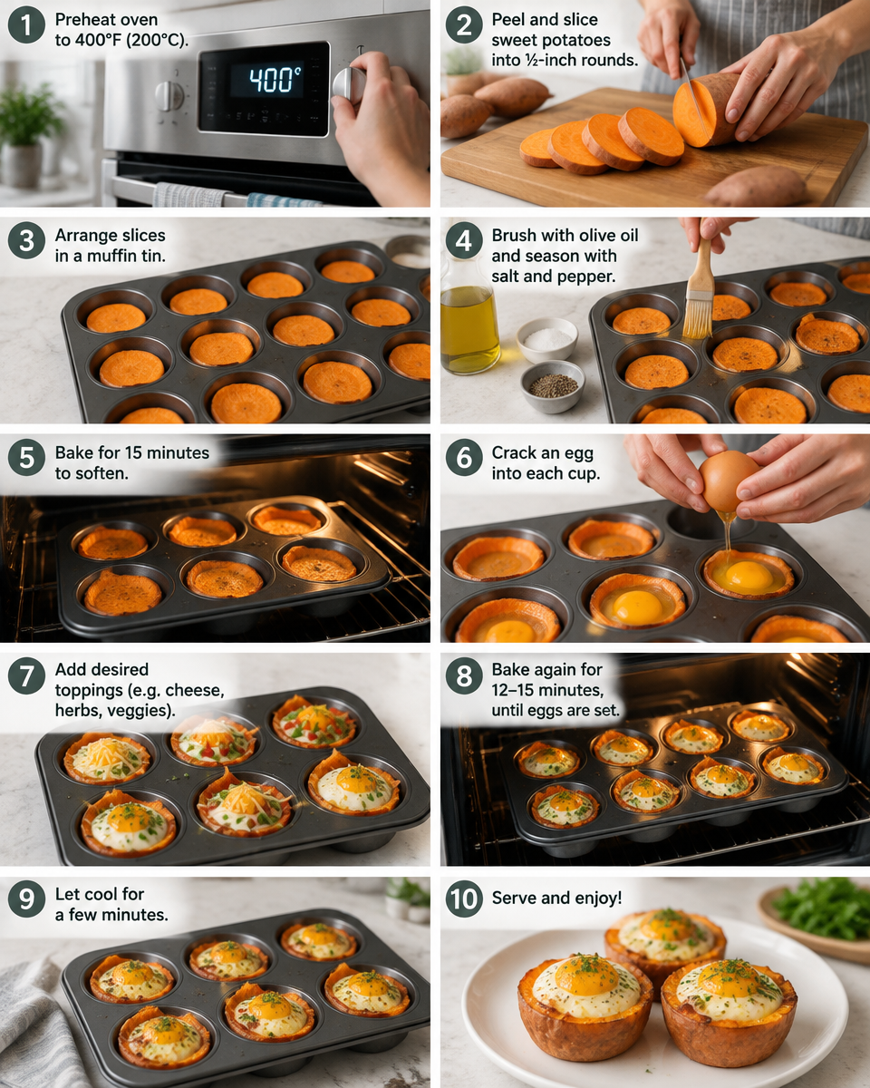 Easy Baked Sweet Potato Egg Cups Recipe