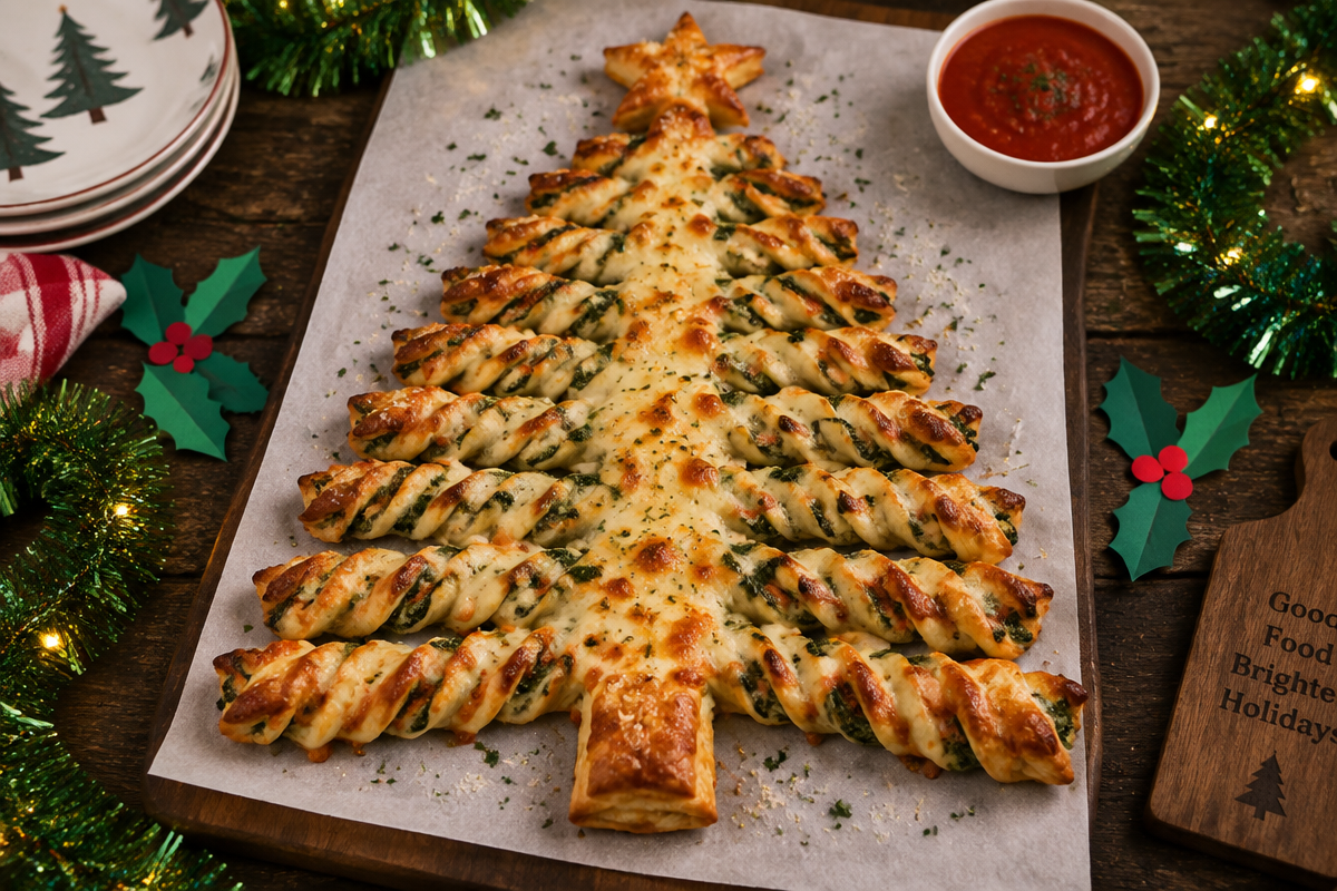 Festive Christmas Tree Pesto Chicken Pasta for a Cozy Dinner