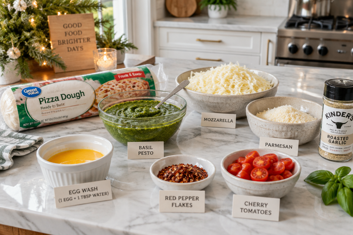 Christmas Tree Pesto Chicken Pasta