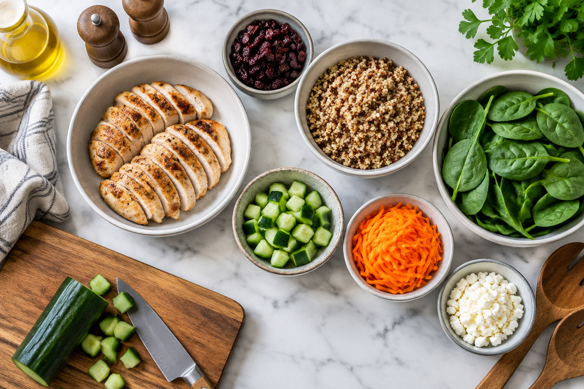 Cranberry Chicken Meal Prep Bowls