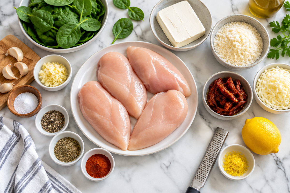 Stuffed Chicken Meal Prep (Spinach & Cream Cheese)