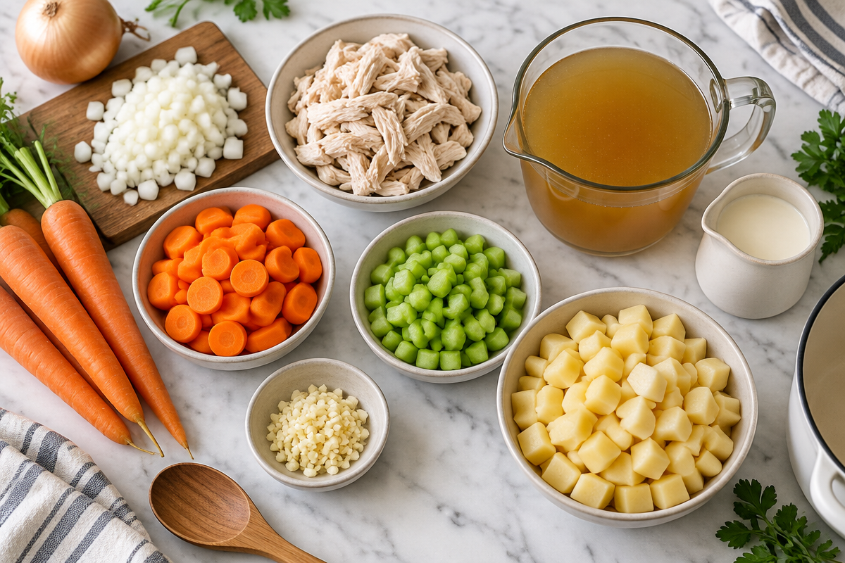 Cozy Chicken Soup Meal Prep (Holiday Style)