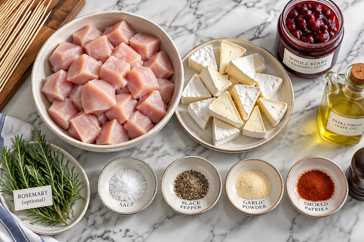Delicious Cranberry Brie Chicken Skewers for Your Next BBQ