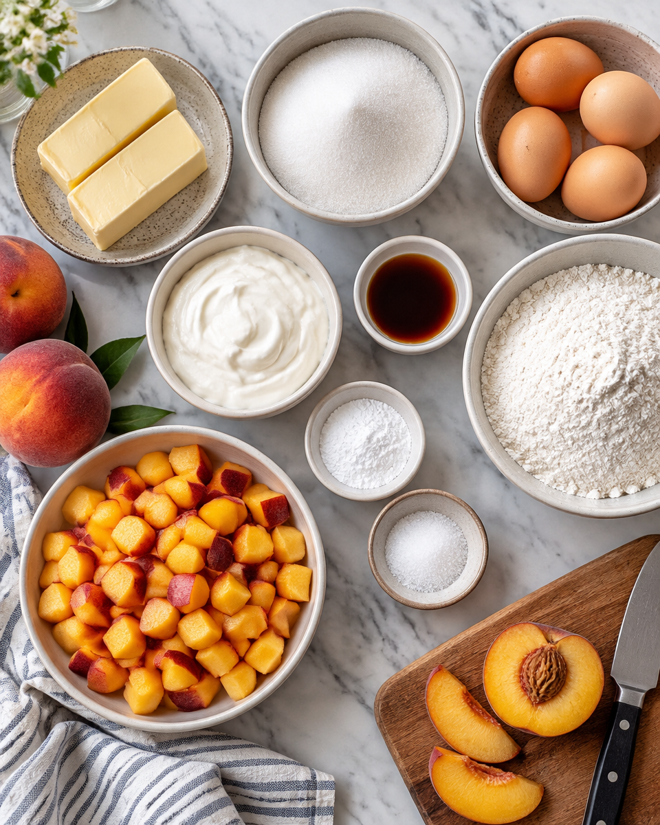 Easy Sour Cream Peach Pound Cake Recipe