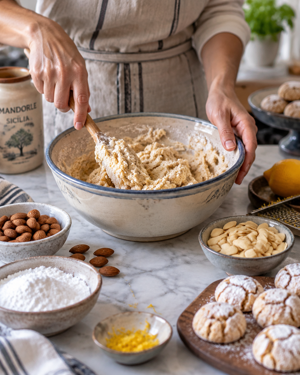 Easy Sicilian Almond Amaretti Cookies Recipe
