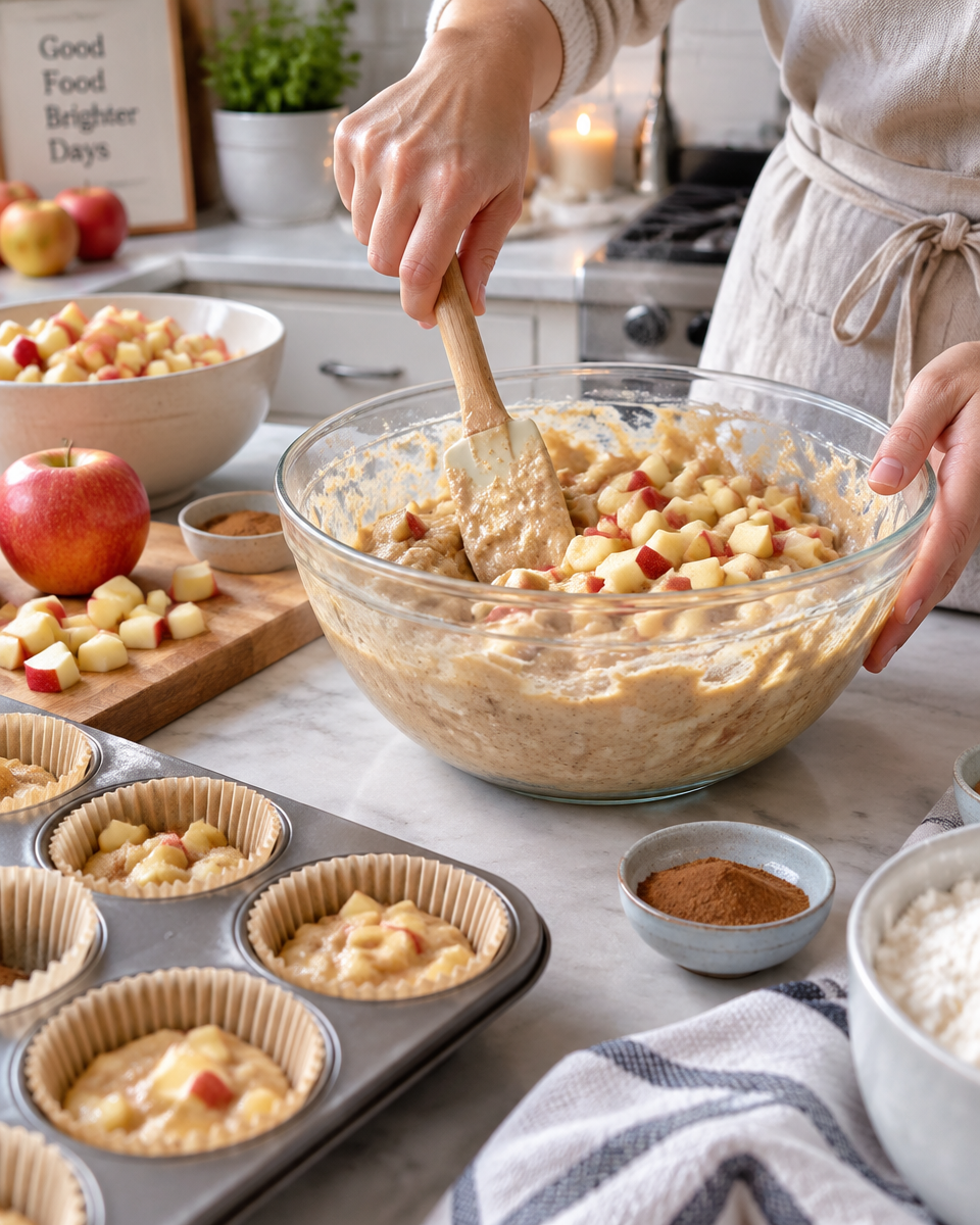 Easy Glazed Apple Fritter Muffins Recipe