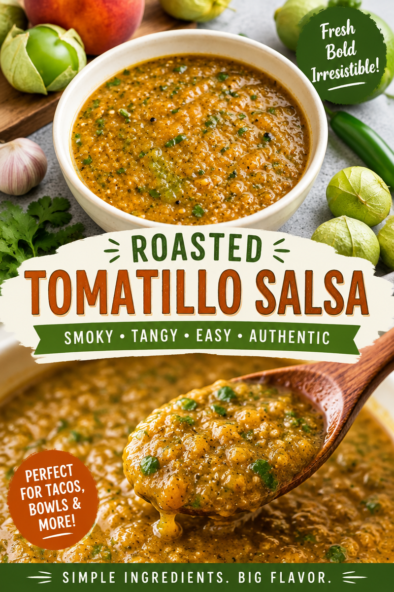 Peach Tomatillo Salsa Peach Tomatillo Salsa