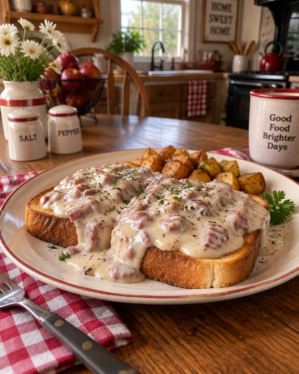 Easy Creamed Chipped Beef on Toast Recipe