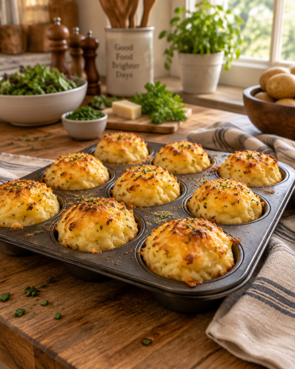 cheesy mashed potato puffs