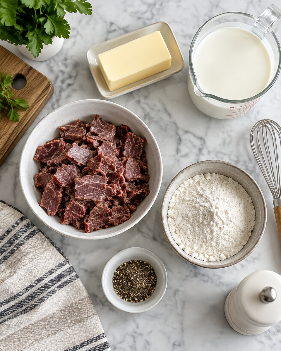 Easy Creamed Chipped Beef on Toast Recipe