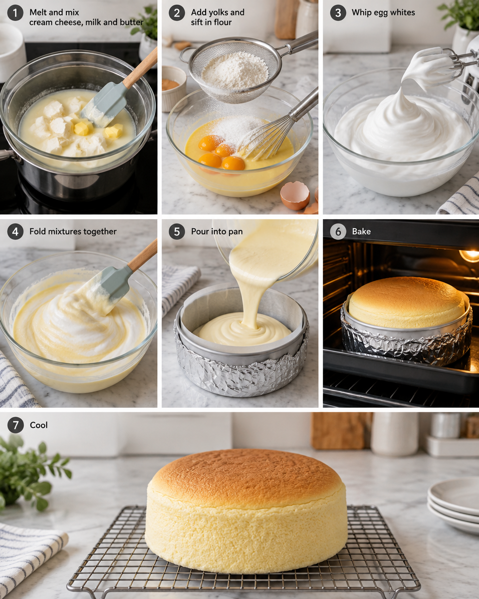 Easy Japanese Cotton Cheesecake Recipe