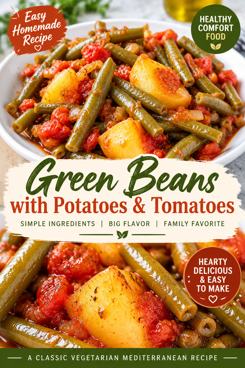 Greek Green Beans Braised in Tomato and Olive Oil