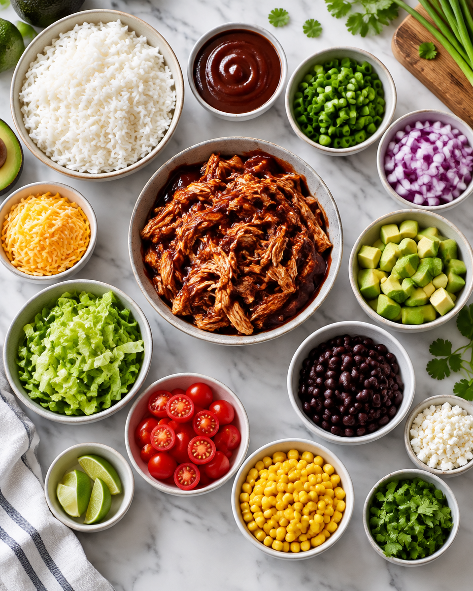 bbq chicken rice bowl