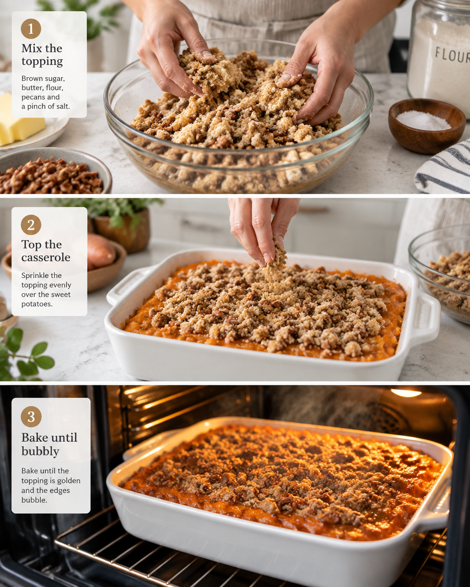 sweet potato casserole with praline topping