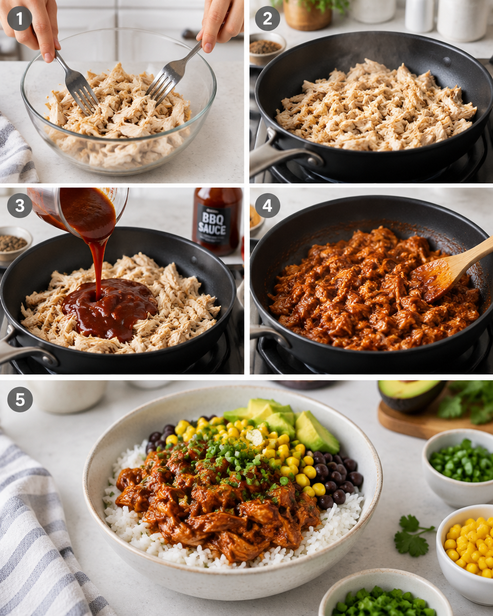 bbq chicken rice bowl