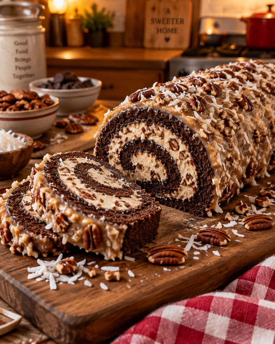 german chocolate cake roll