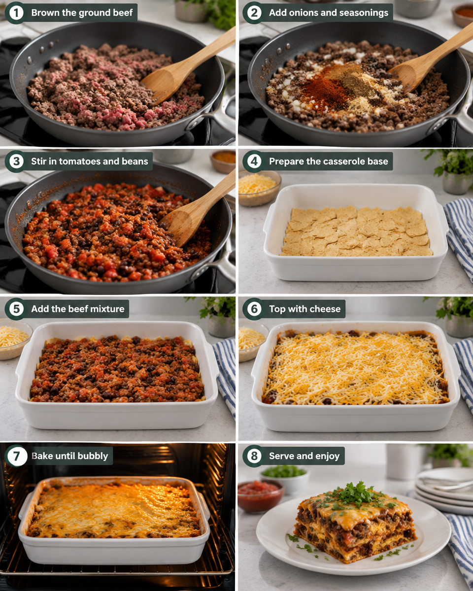 Mexican Ground Beef Casserole with Rice