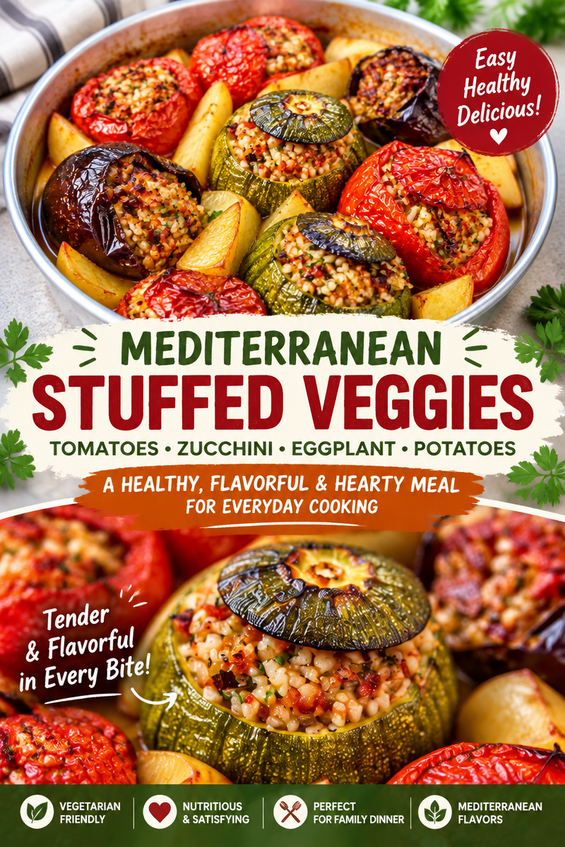 Easy Gemista (Rice-Stuffed Tomatoes and Peppers) Recipe