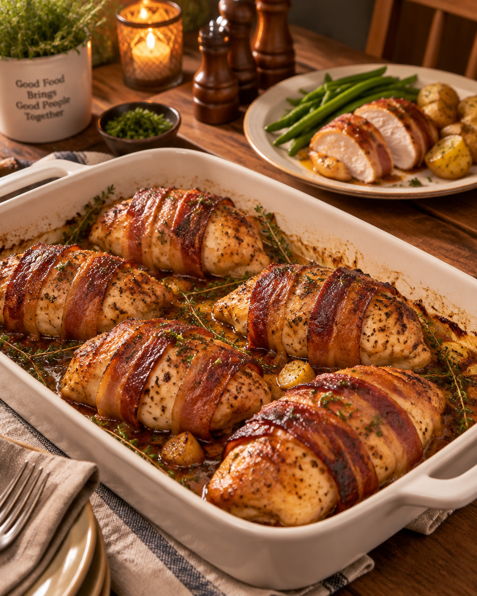 Bacon Wrapped Chicken (Juicy Oven-Baked Recipe)