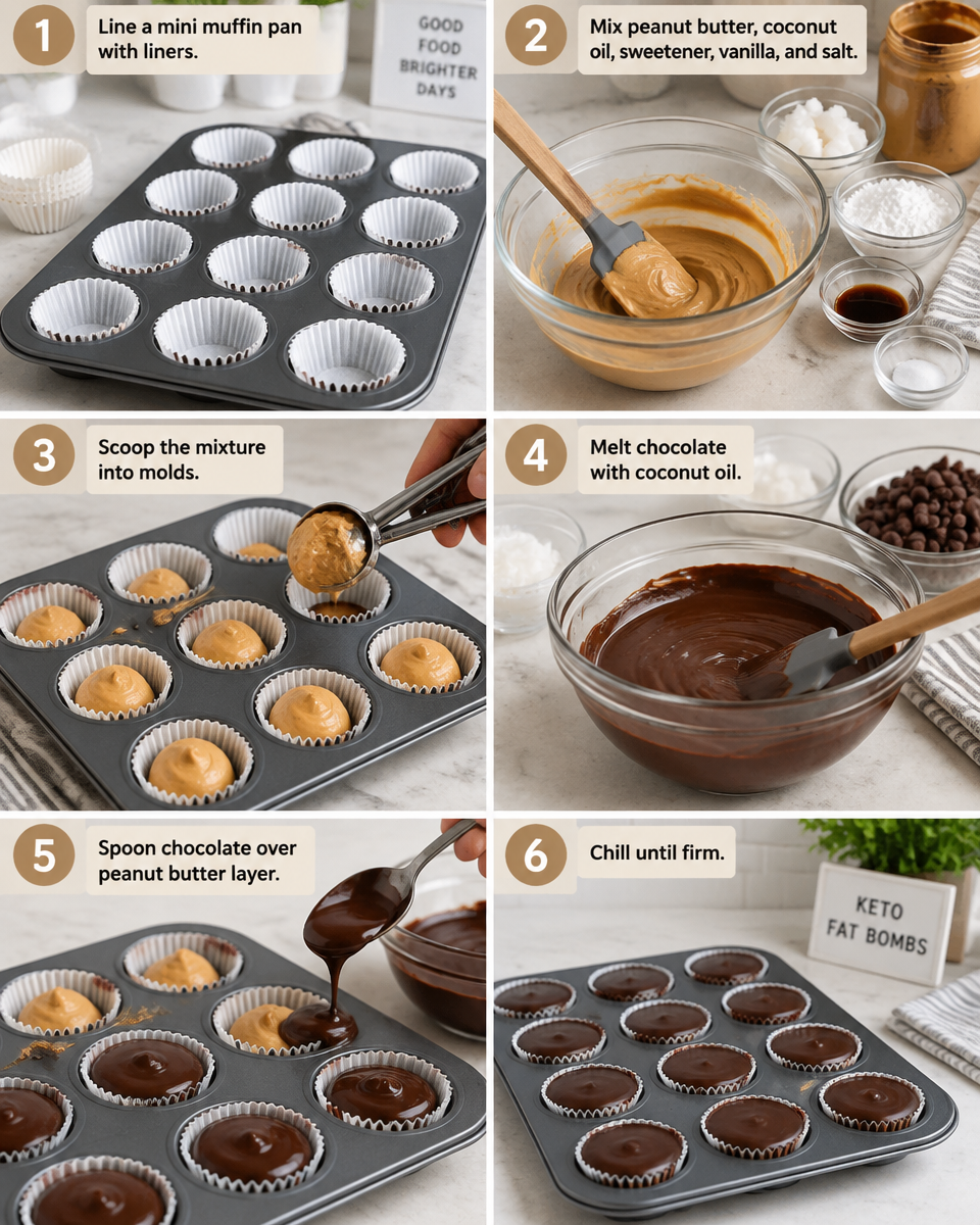 Keto Peanut Butter Chocolate Fat Bombs