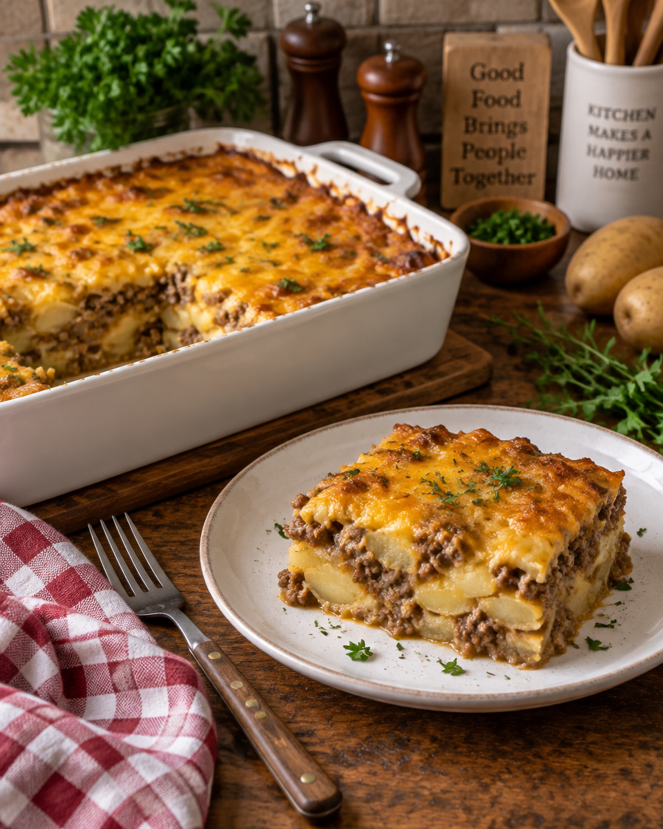 Easy Hamburger Potato Casserole Recipe