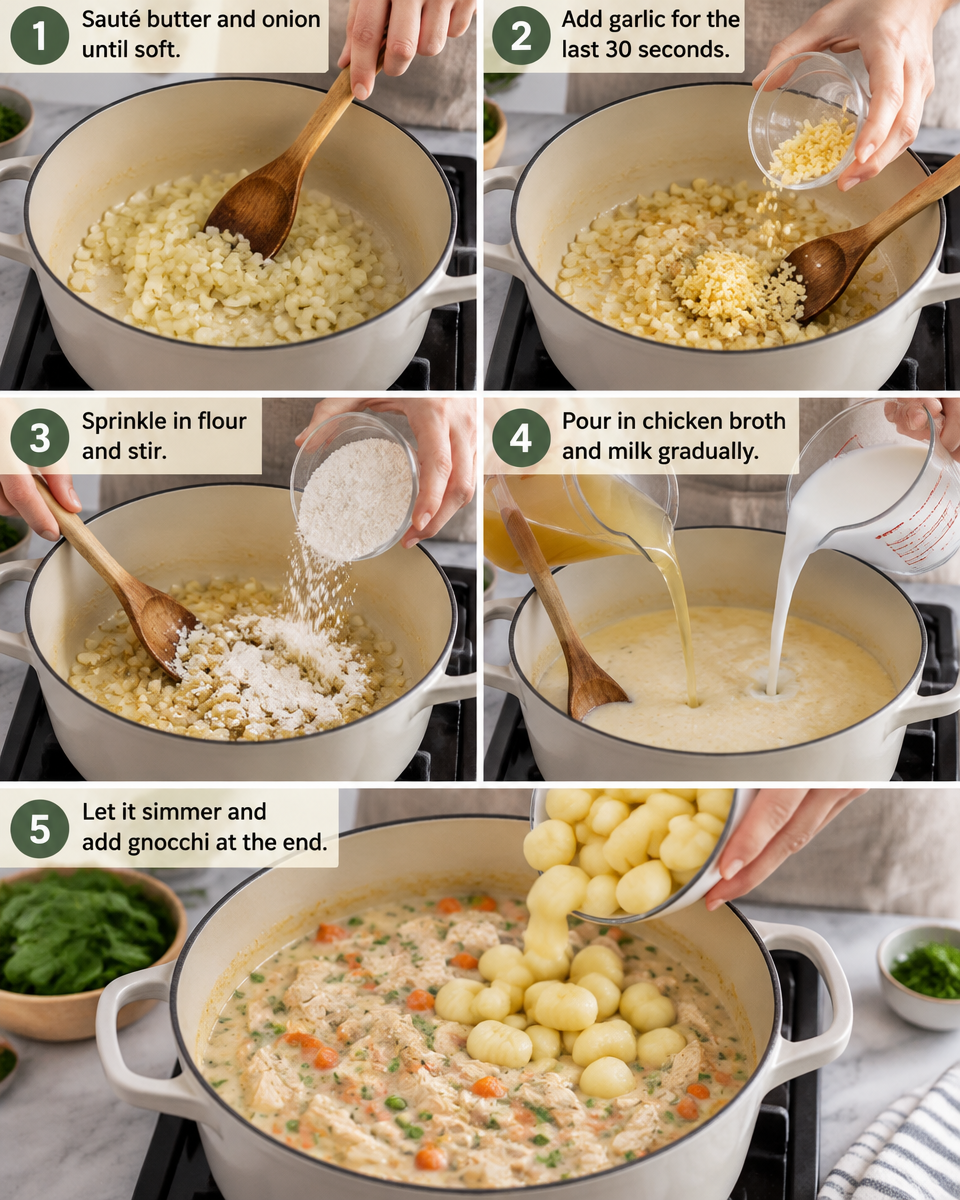 Easy One-Pot Gnocchi Chicken Pot Pie
