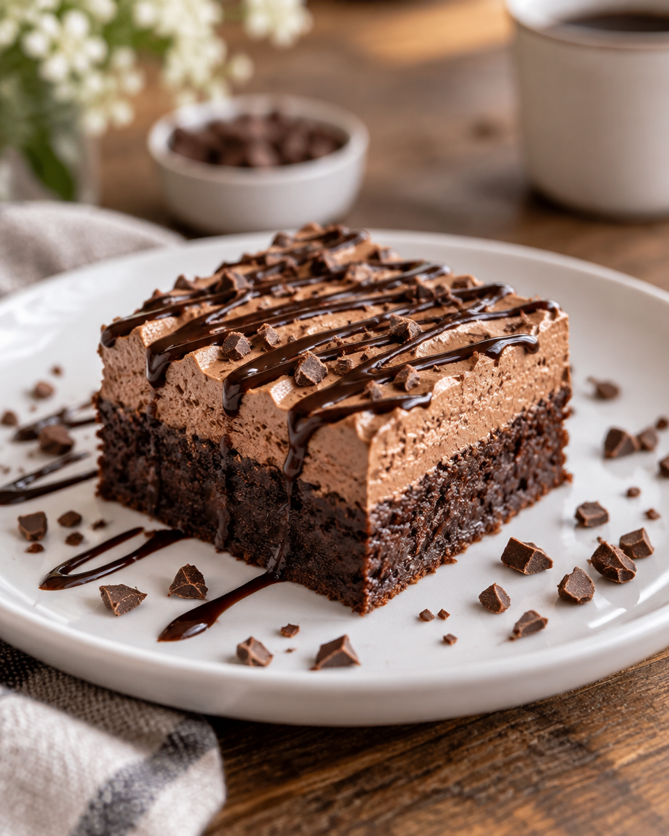 chocolate mousse brownies