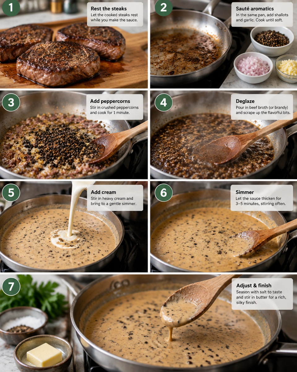 peppercorn sauce for steak